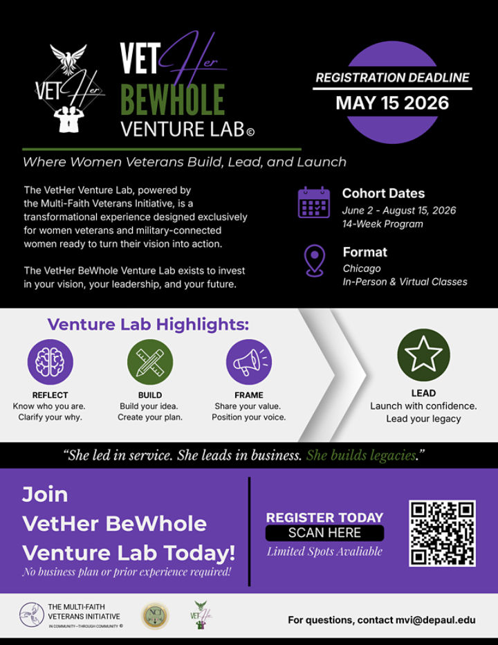 VetHer BeWhole Venture Lab 2026 Flyer