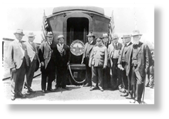 Visitors at Springfield, Illinois USA Government Safety First Special.  January 17, 1917