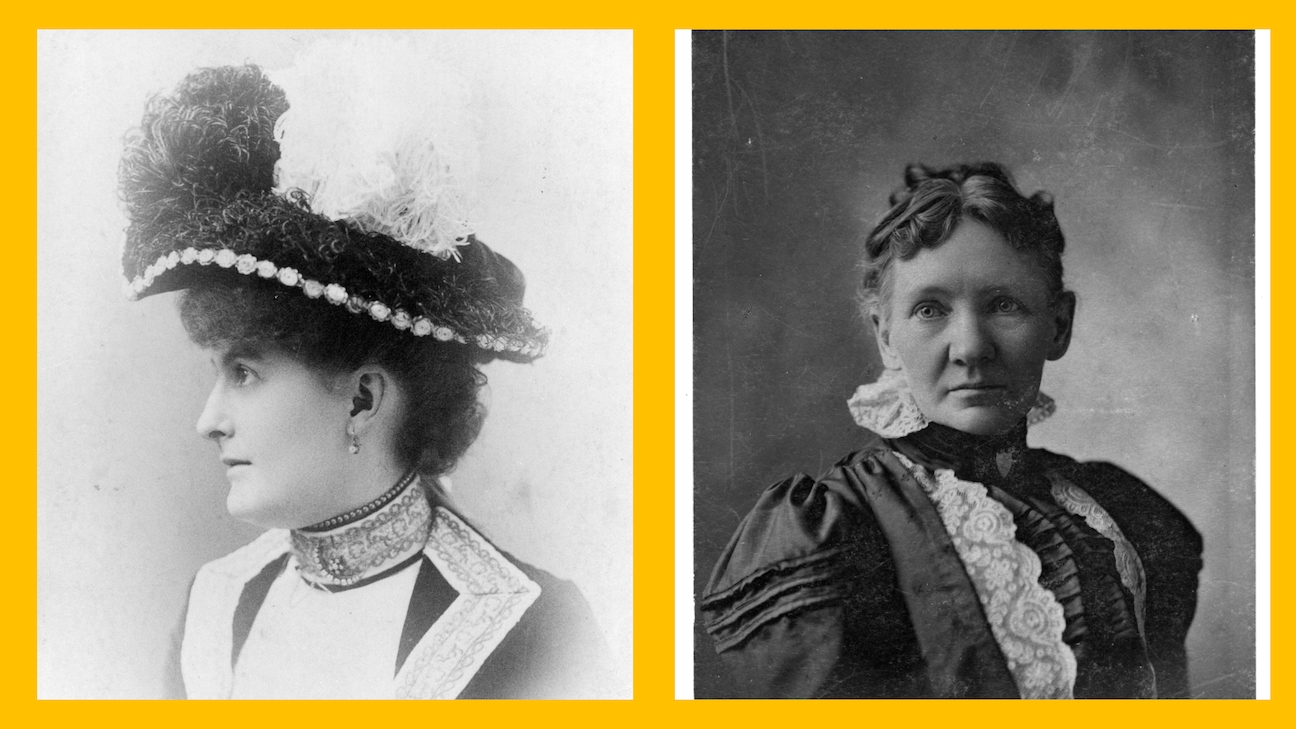 side-by-side portraits of two upper middle class women from the early 20th century - Susan Lawrence Dana and Kate Frazee Lindsay