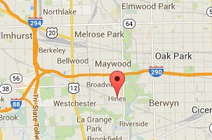 Map to West Suburban Regional Office