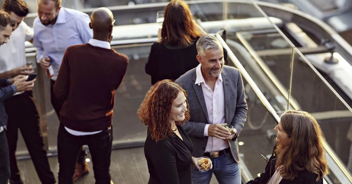 Group of colleagues are discuss something