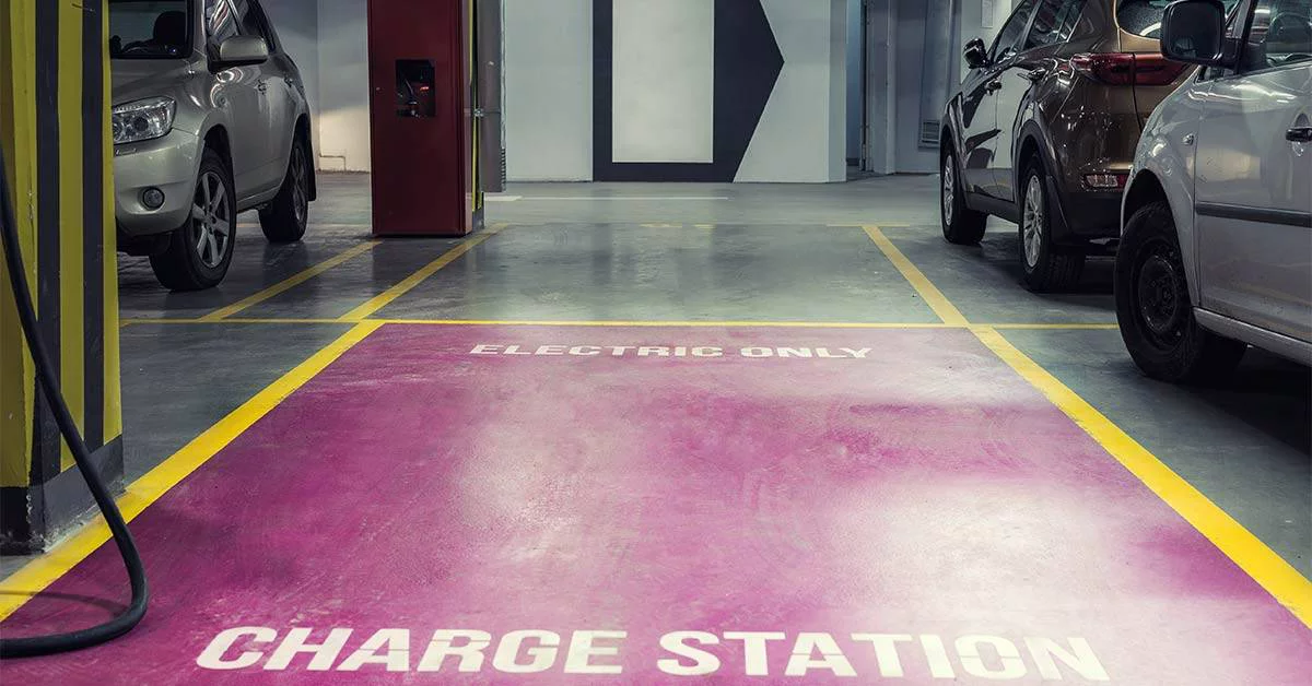 Electric car charging station