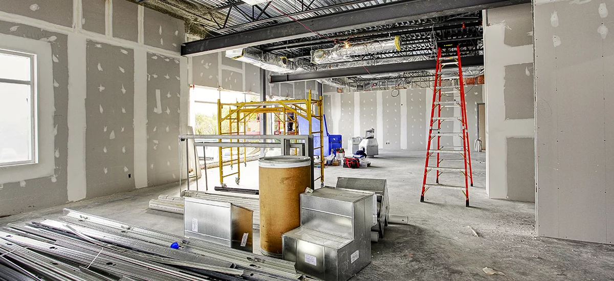 Office space under construction