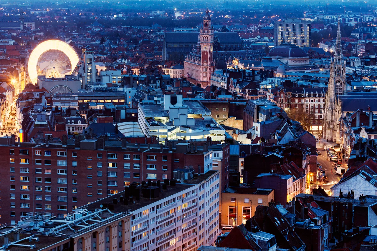 Vue aérienne de Lille. Lille, Nord-Pas-de-Calais, France