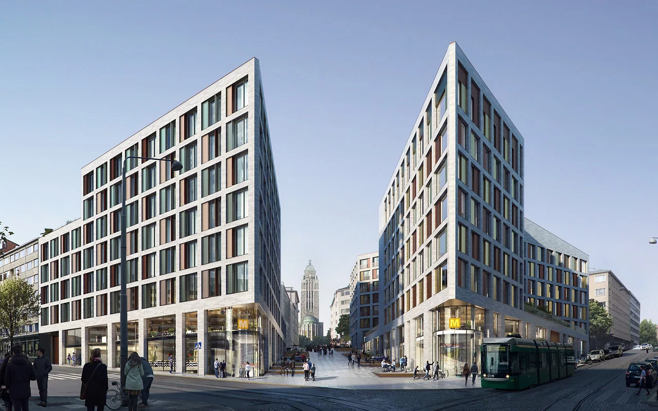 High rise building at crss roads