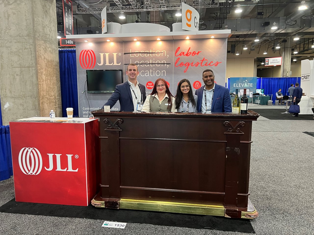 Team photo at trade show