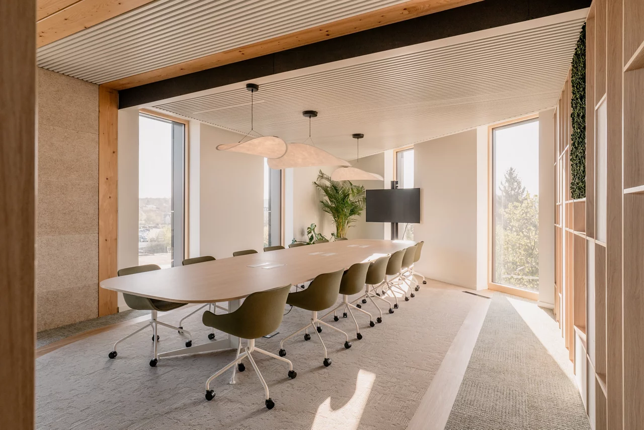 office with the spacious meeting room