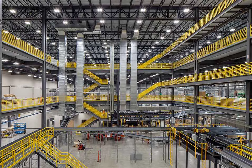 Interior of a warehouse