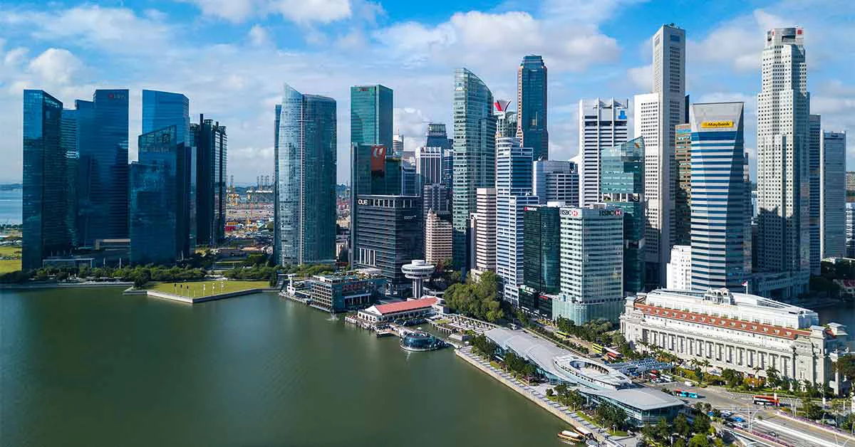 Multiple apartments and buildings in Singapore City