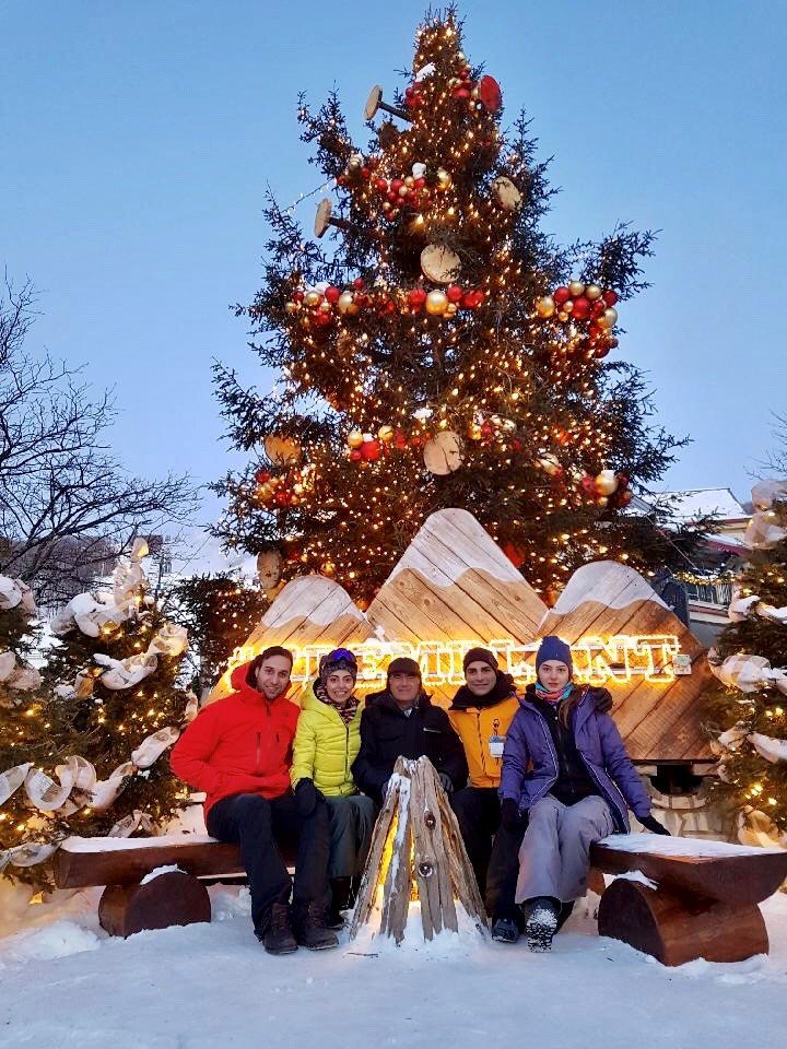 family on a winter vacation