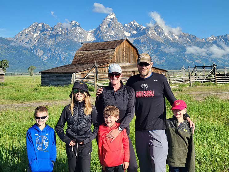 Megan Vaughn and her family.