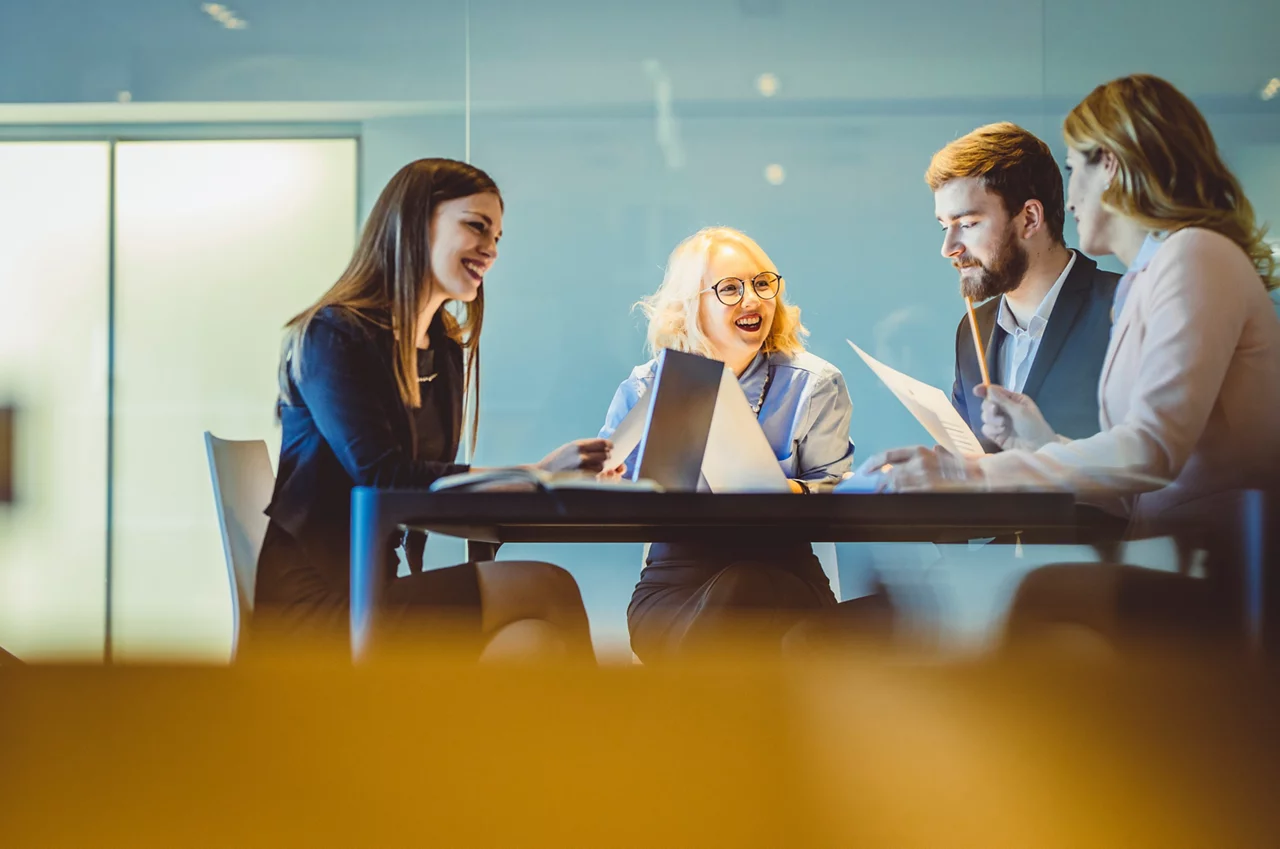 Business people having a meeting