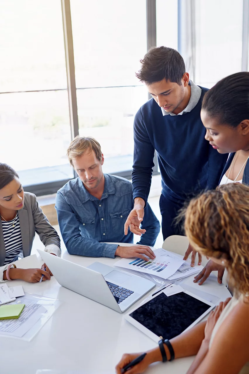 Group of business people having a meeting