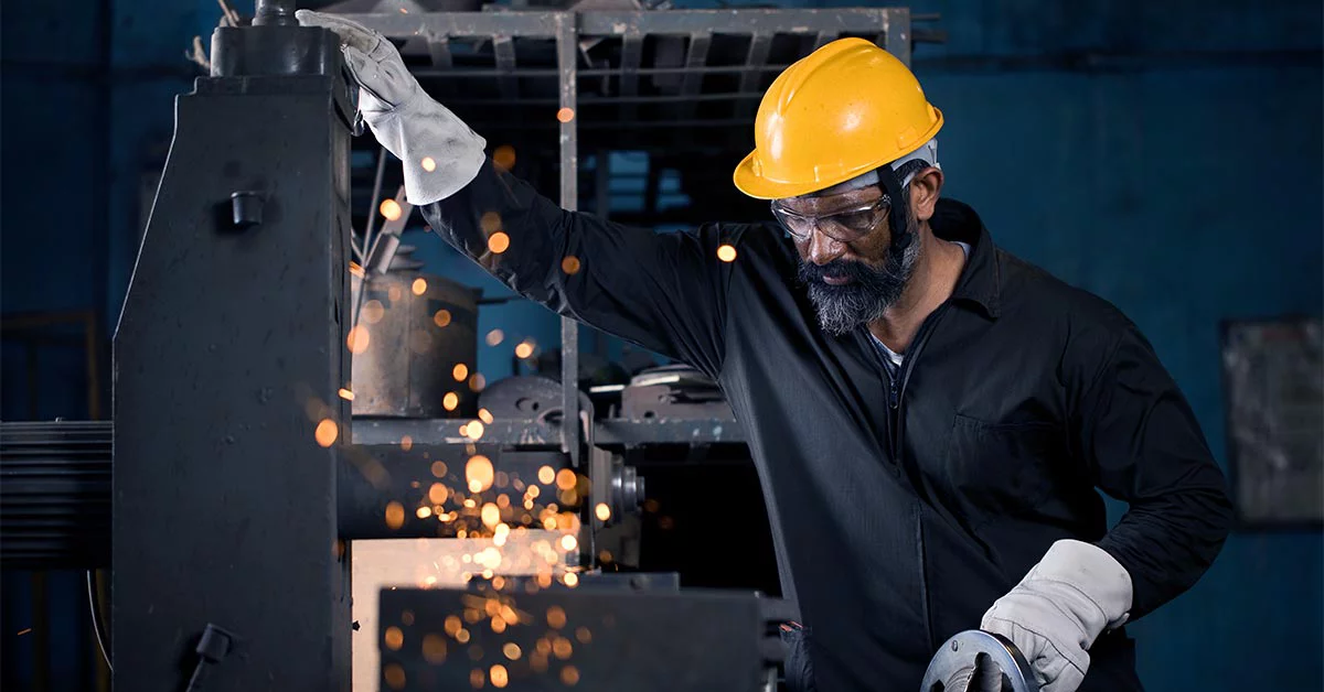 Man working in a factory