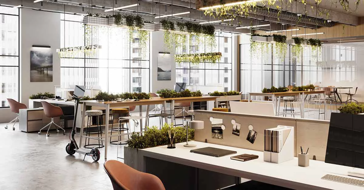 Open plan office space