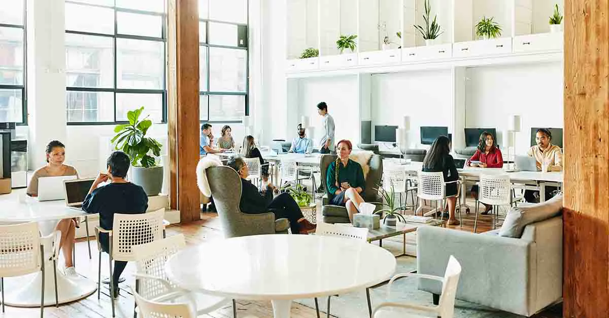 People working in a office