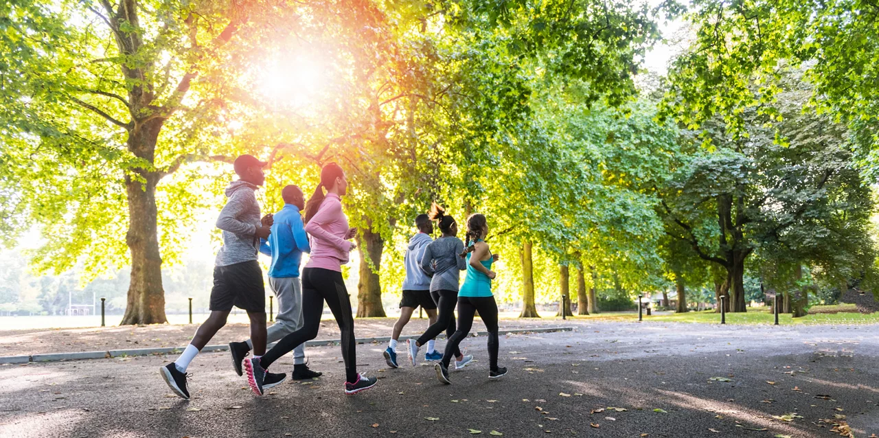 People jogging