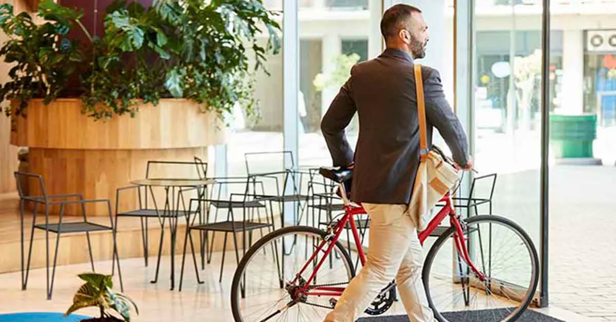 Person on bicycle