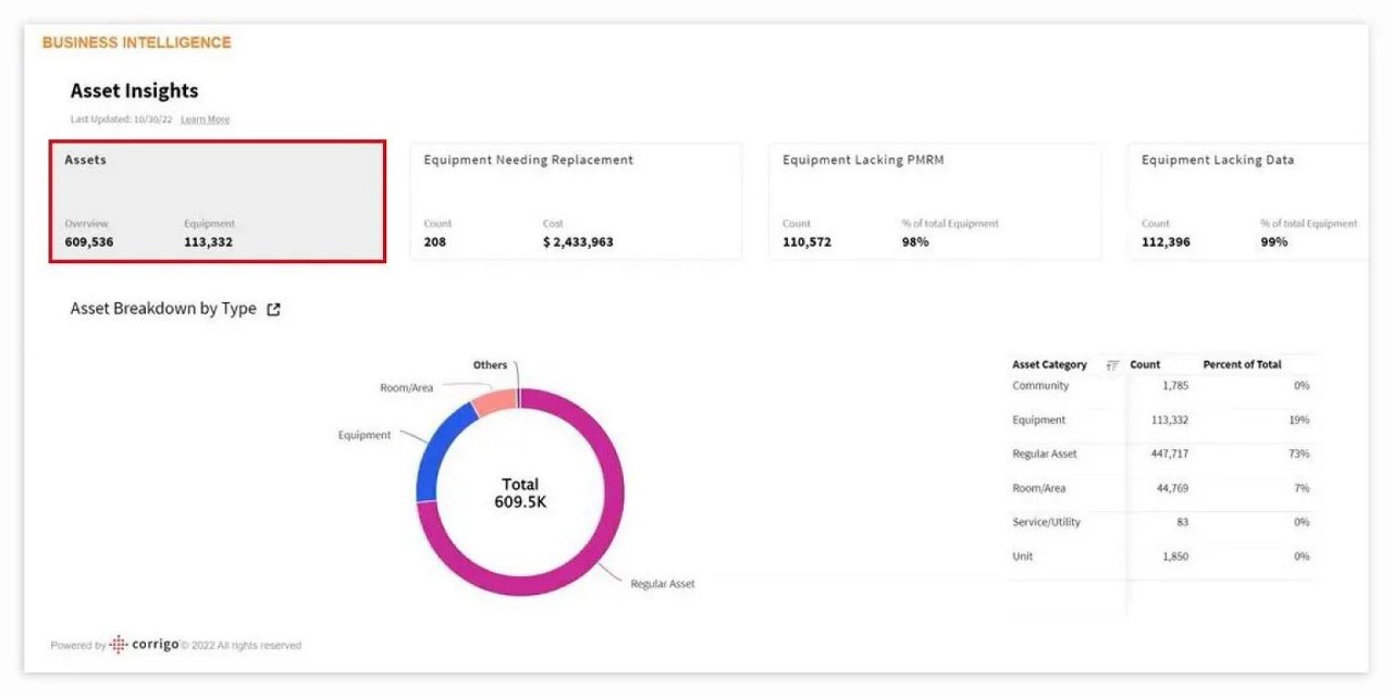Business Intelligence asset insight 