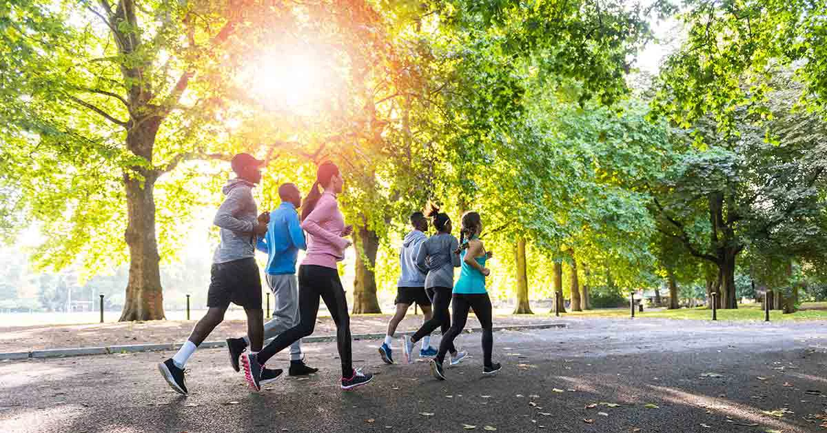 People jogging