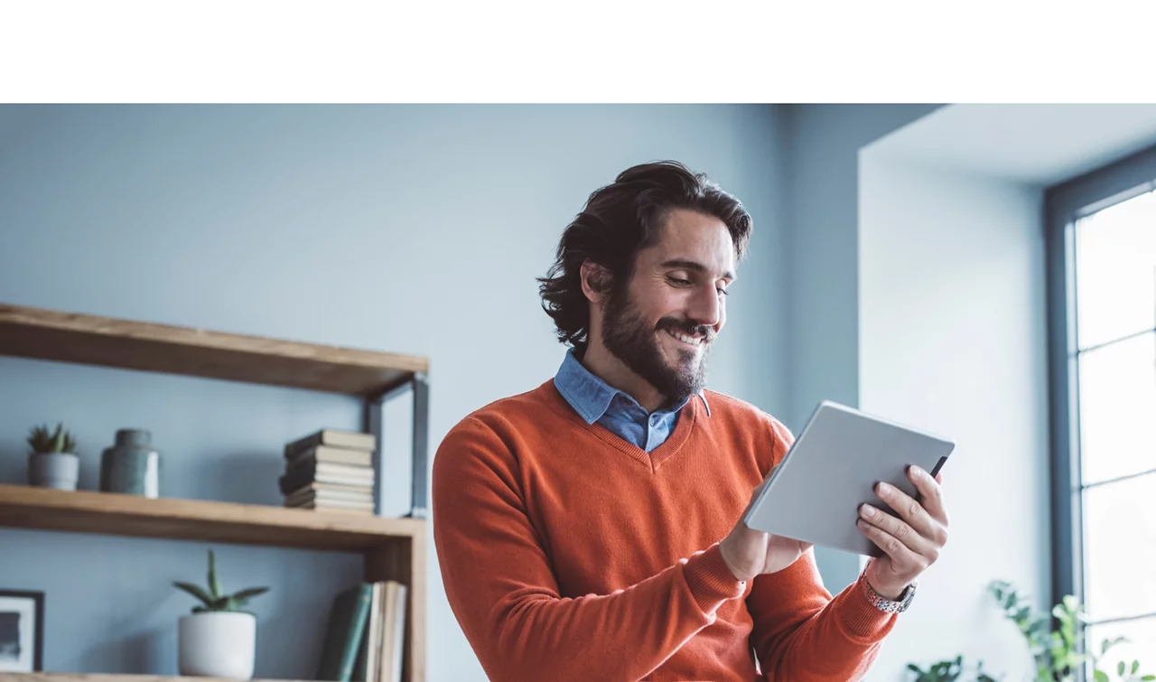 Businessman working from home office