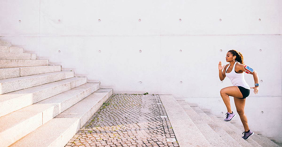 Woman doing workout in the city