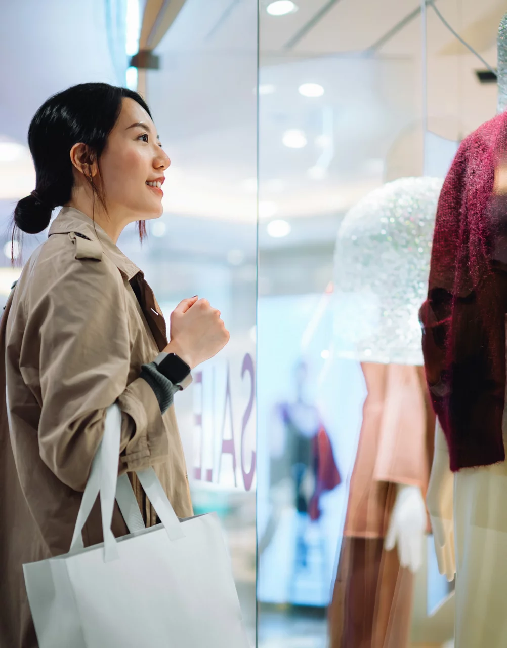 Women in retail shop