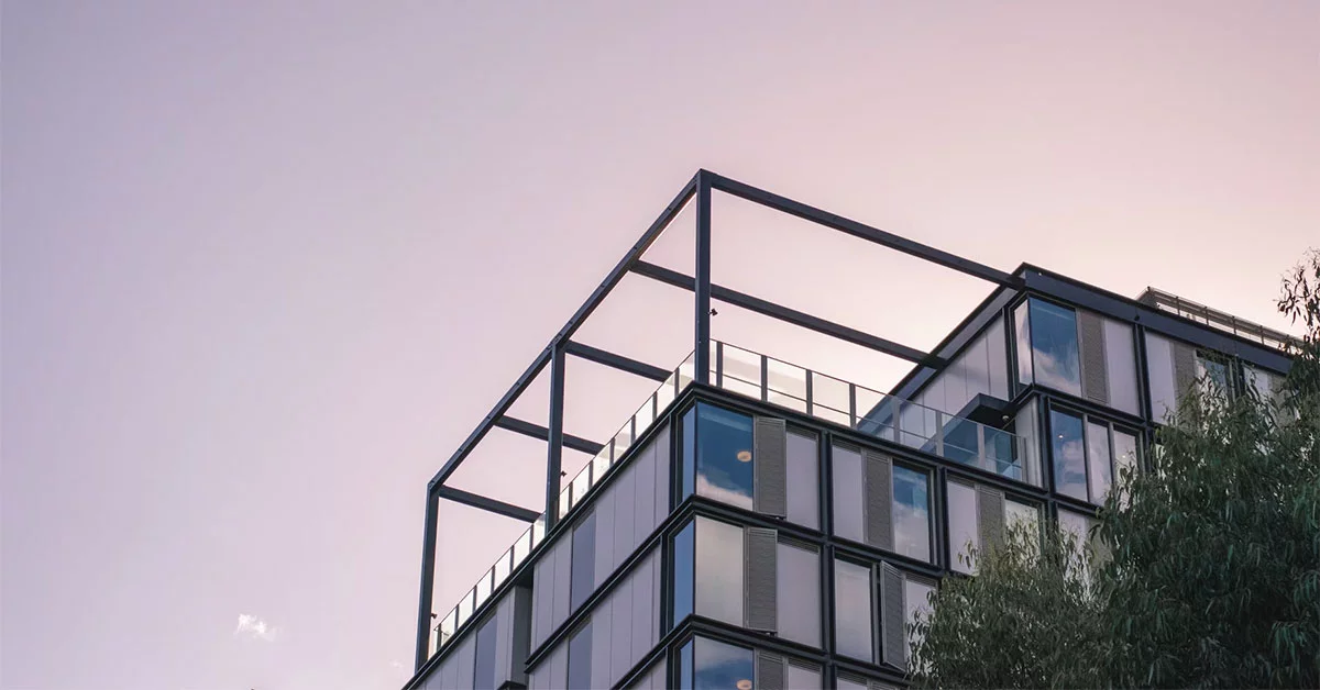 Glass building