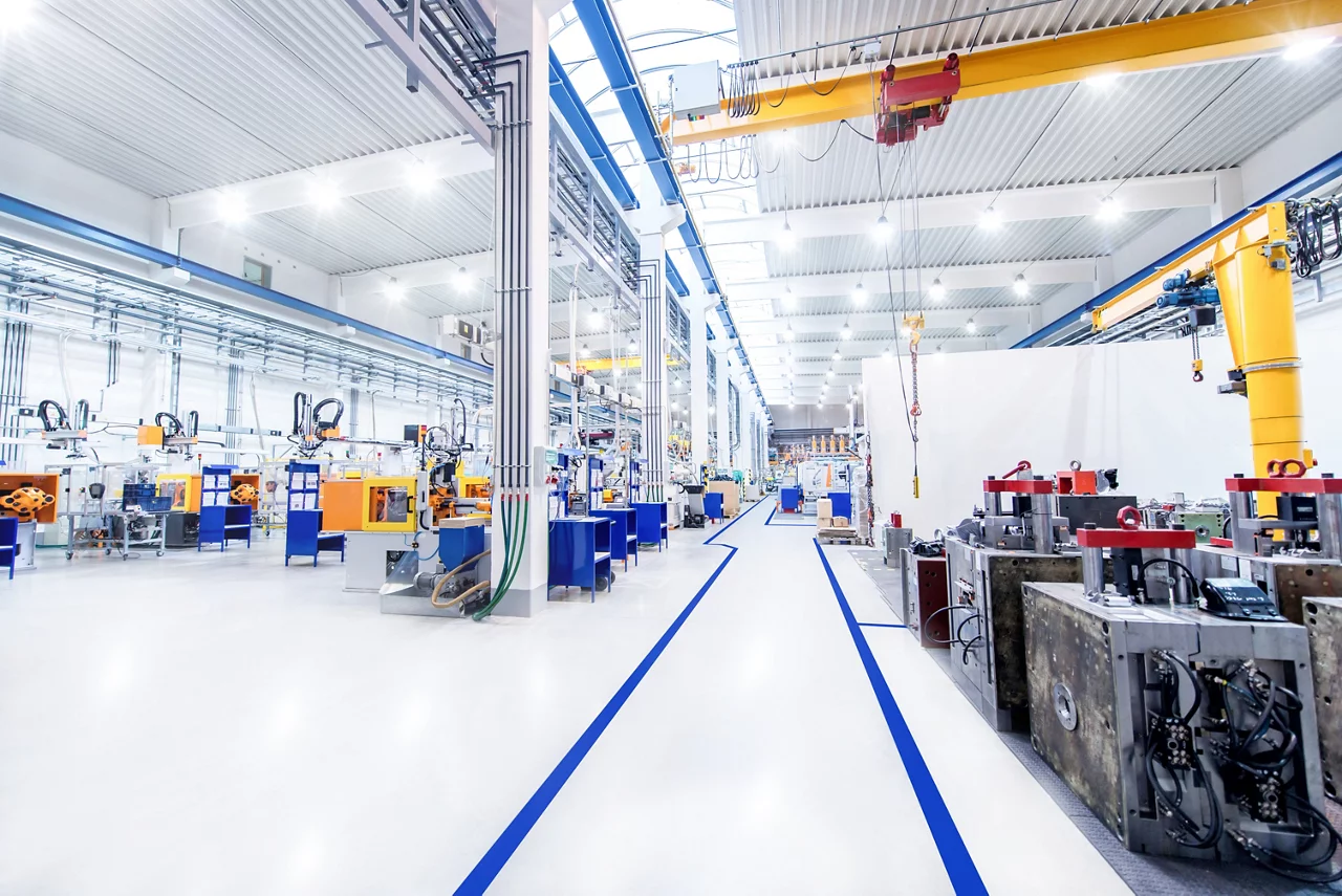 New modern factory with robots