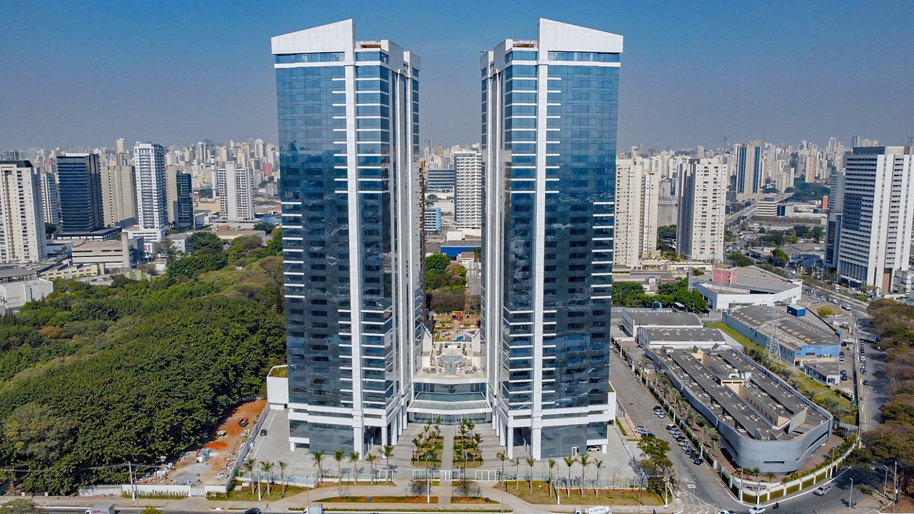 high rise buildings with greenery