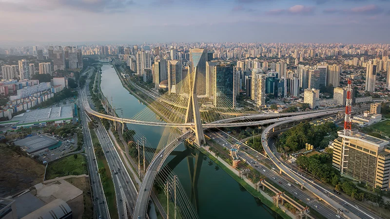 Vista aérea da cidade de São Paulo