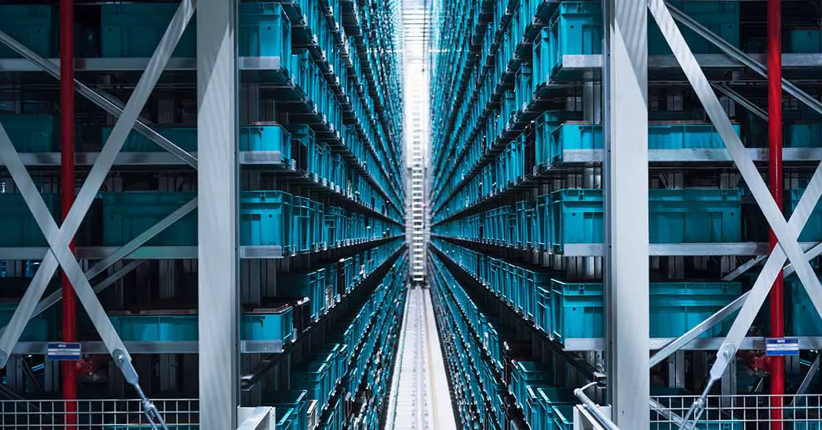 Shelfs in the warehouse