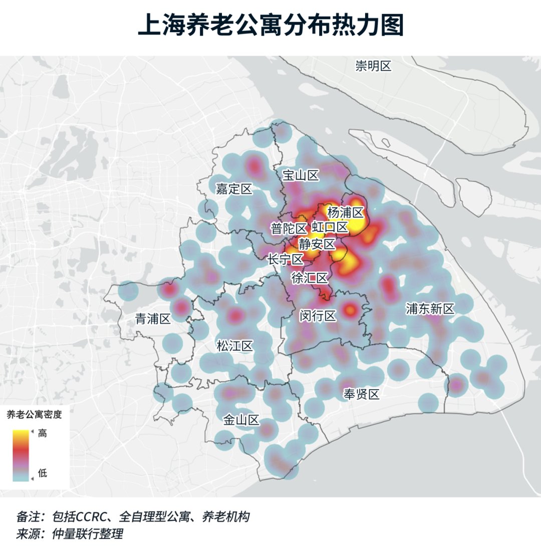 上海养老公寓分布热力图