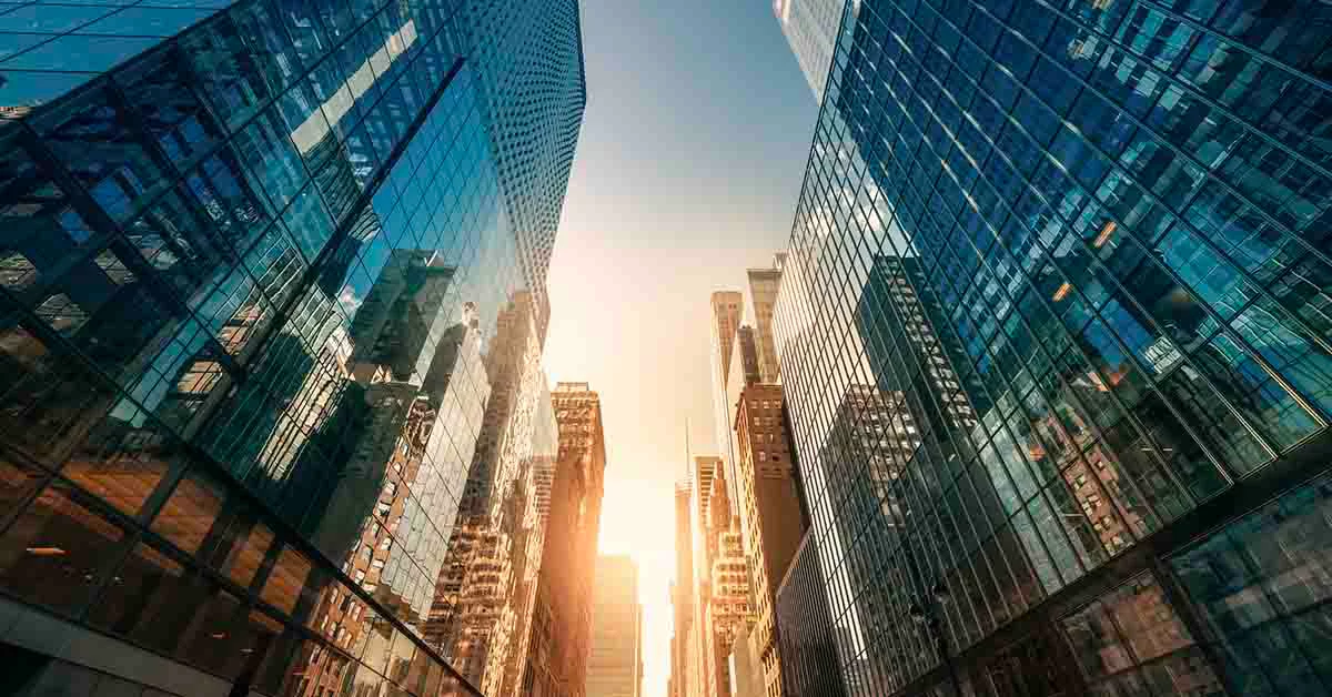 Office buildings in a business district