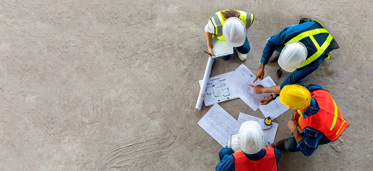 Group of people discussing some work
