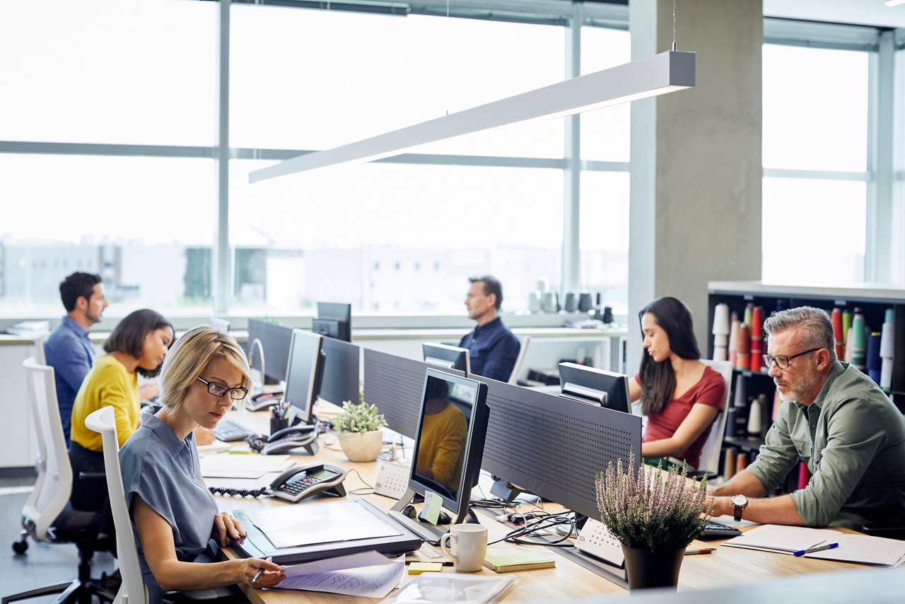 Business people working at desk