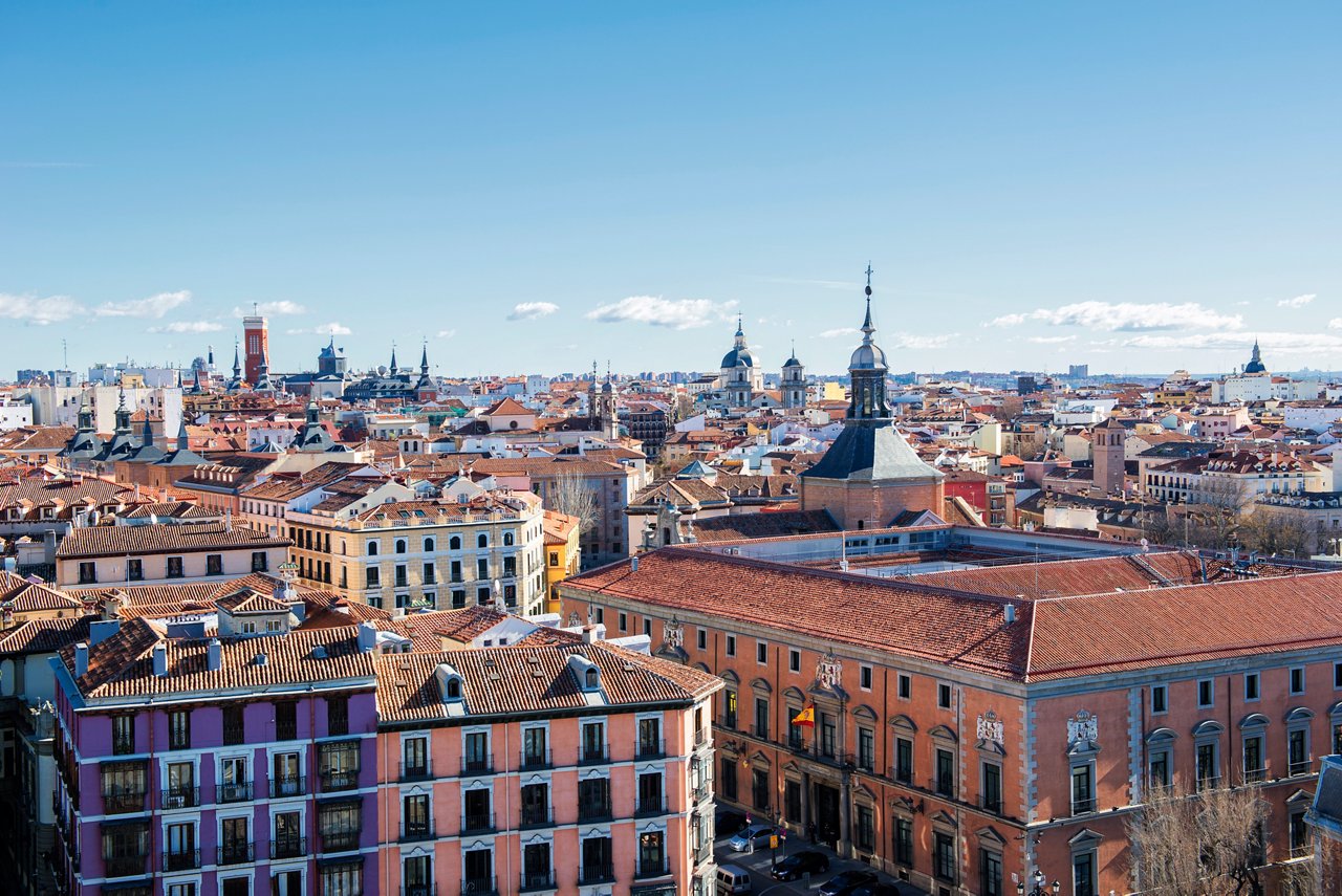 Panoramic view of Madrid, Spain