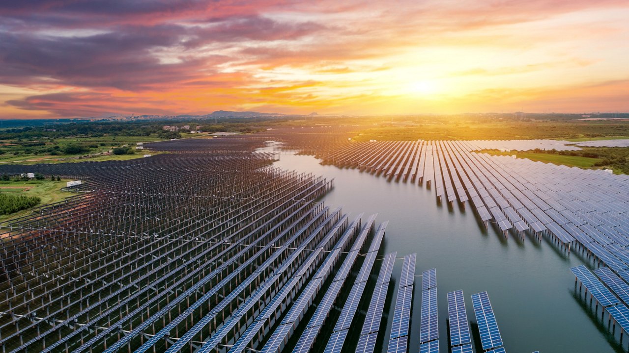 Outdoor photovoltaic power generation scene