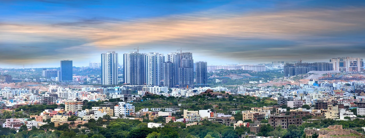 Aerial view of a City