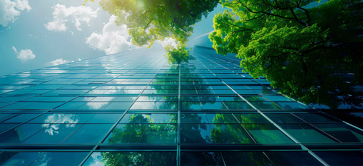 Glass building