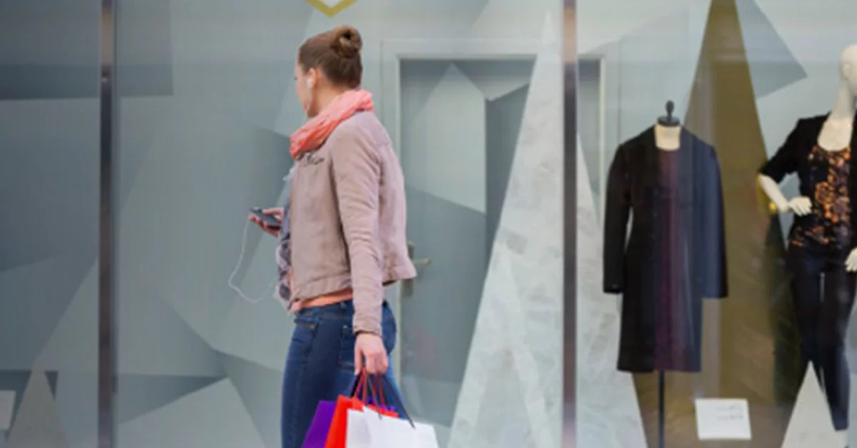 Women walking with shopping bag