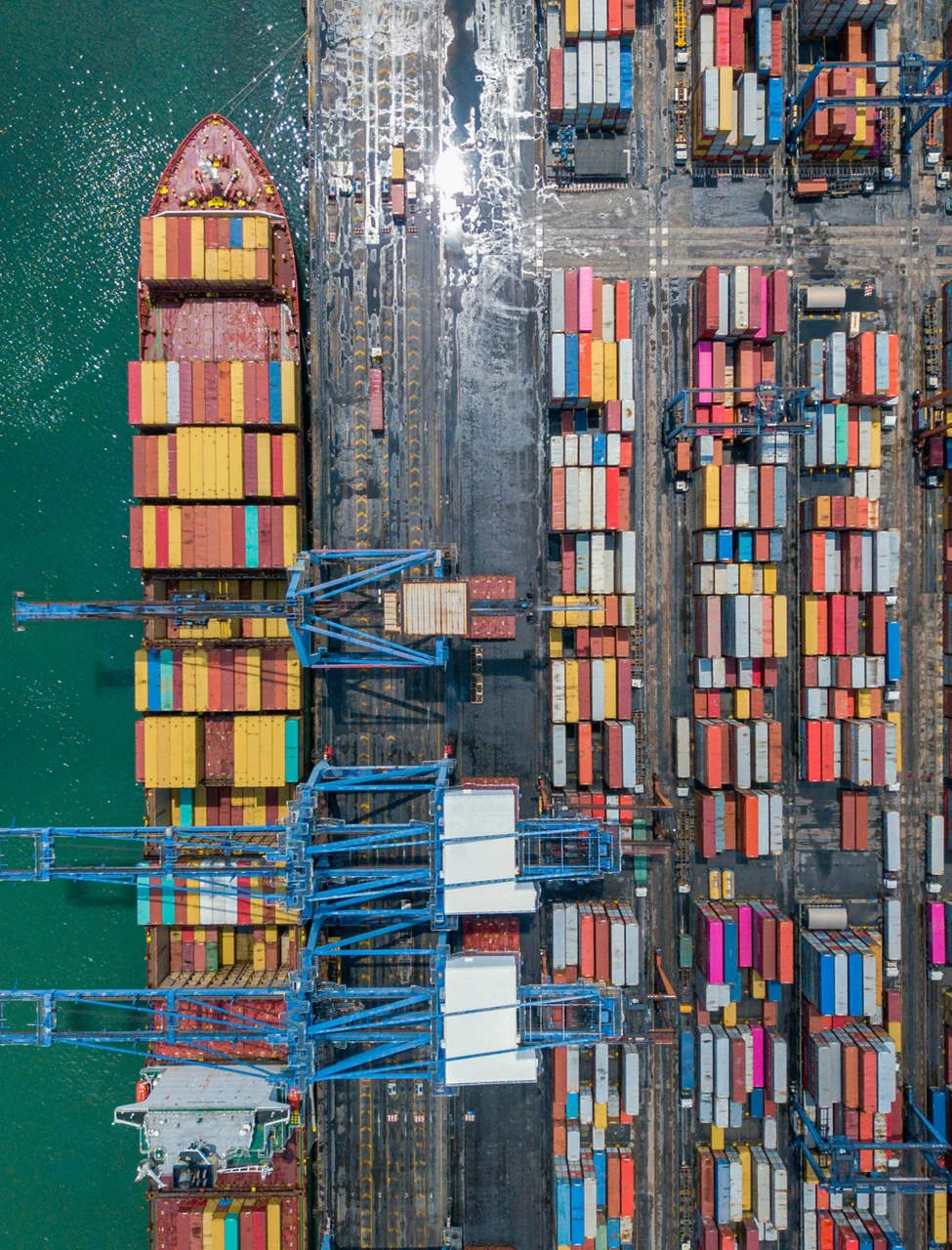 Industrial cargo ship