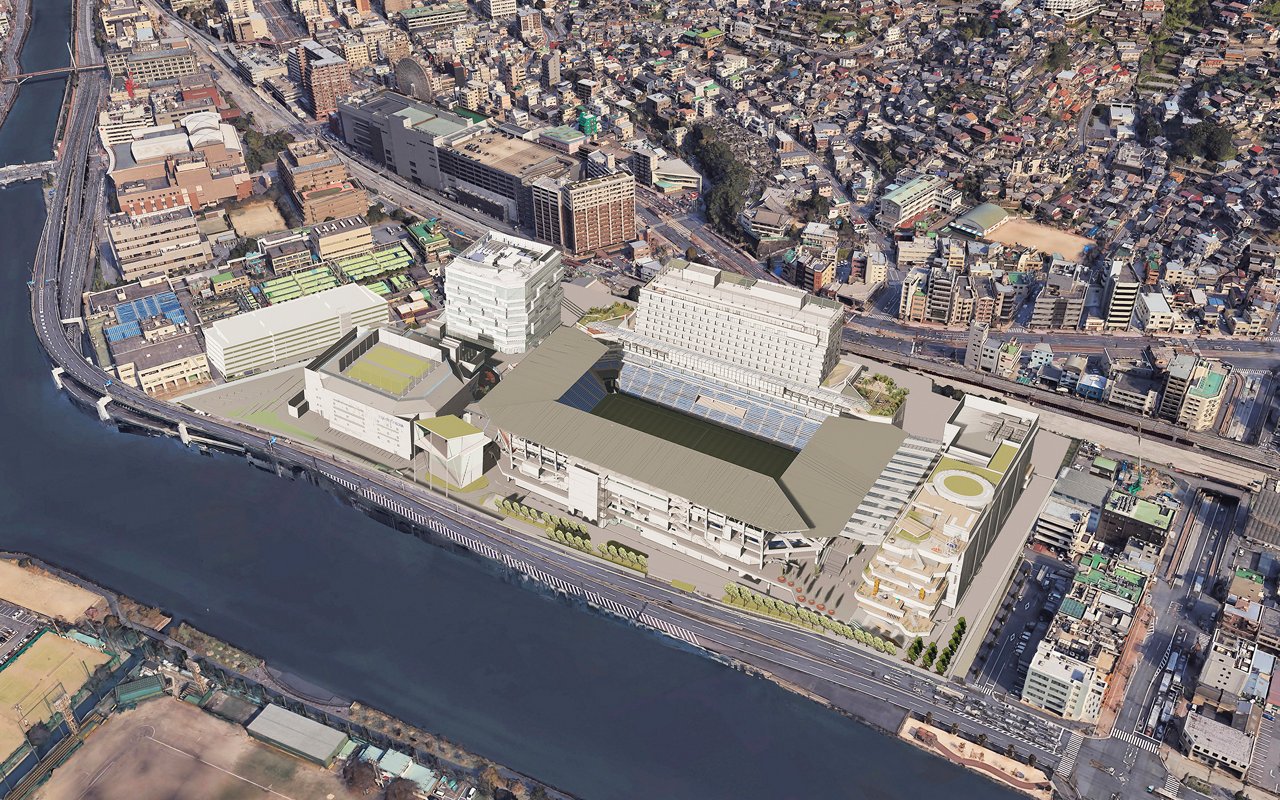 長崎スタジアムシティの完成予想パース