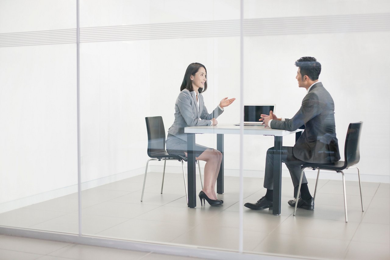Discussion with two people