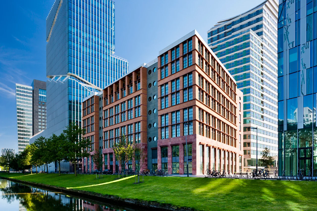 Modern buildings in Zuidas district, Amsterdam, North Holland, Netherlands