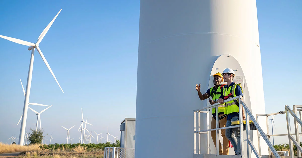 people with windmill