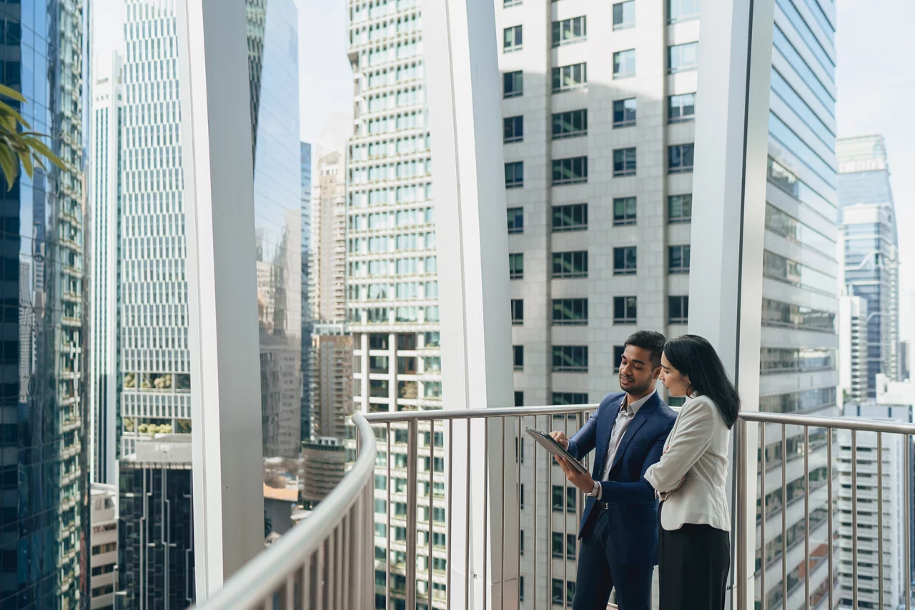 Successful business - Real estate agent sharing perspectives to client
