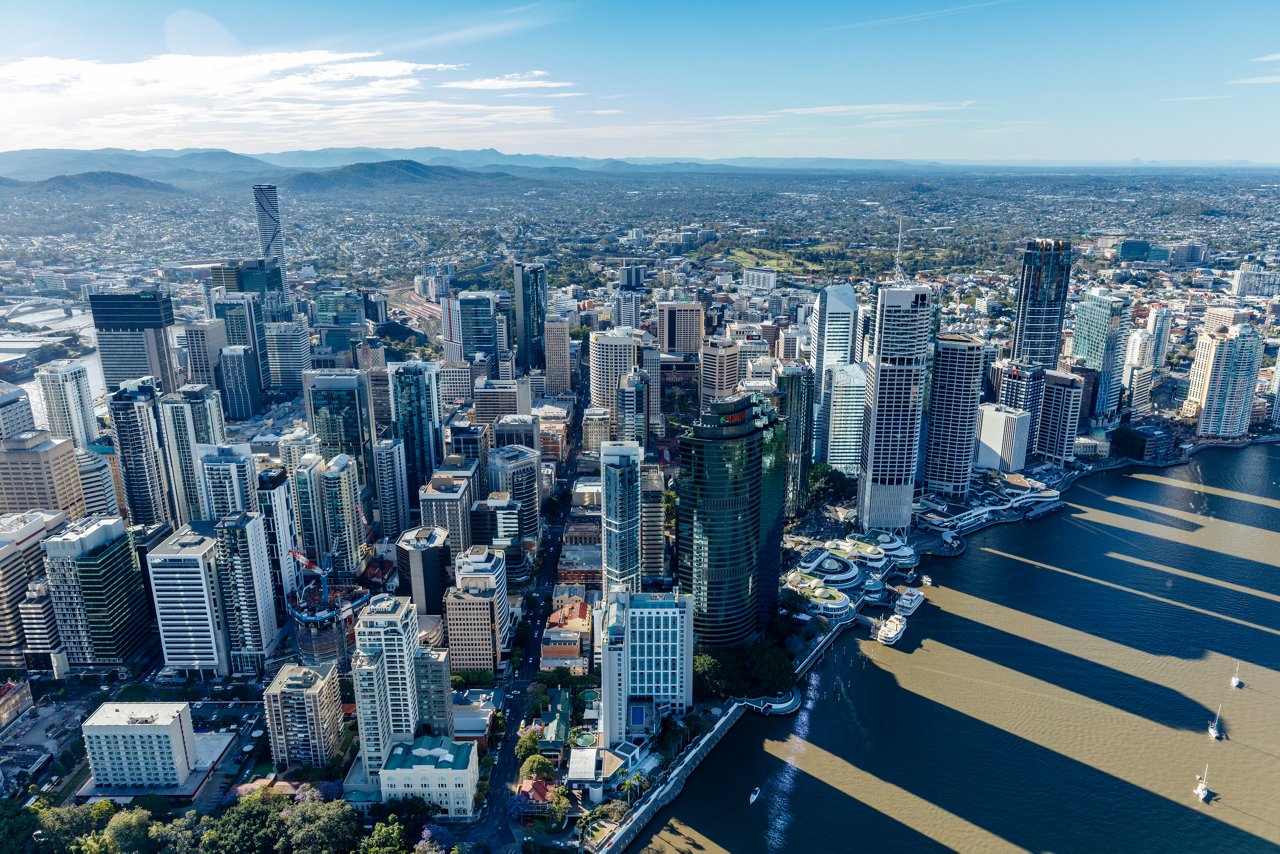 Aerial view of Brisbane CBD