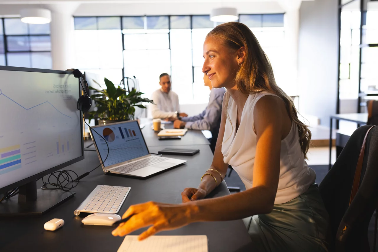 A women working at office