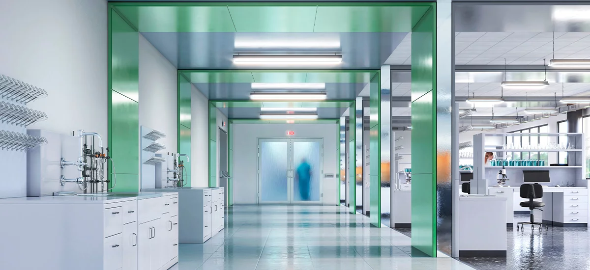 view of a science laboratory